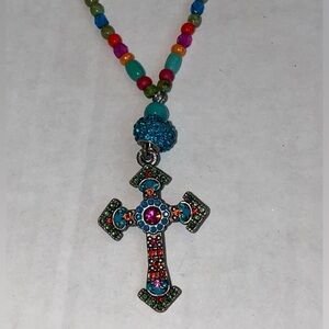 F.A.I.T.H. Jewelry Crystal Beaded Necklace 16” 🐝